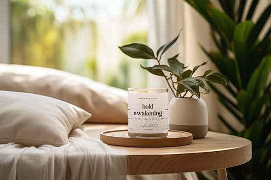 Andrea Callahan The Bold Awakening Aromatherapy Candle for moment of stillness 