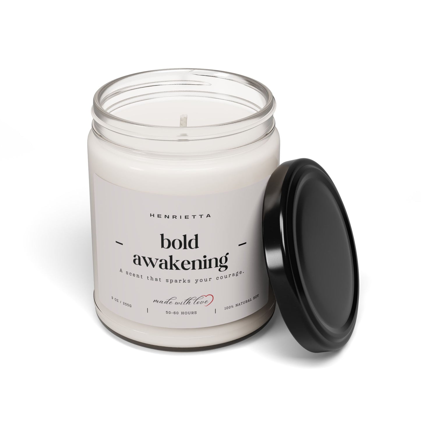 Bold Awakening Scented 9oz. Soy Candle, Eco-Friendly Aromatherapy, Relaxing Home Decor, Perfect for Gifting, Spa & Self-Care