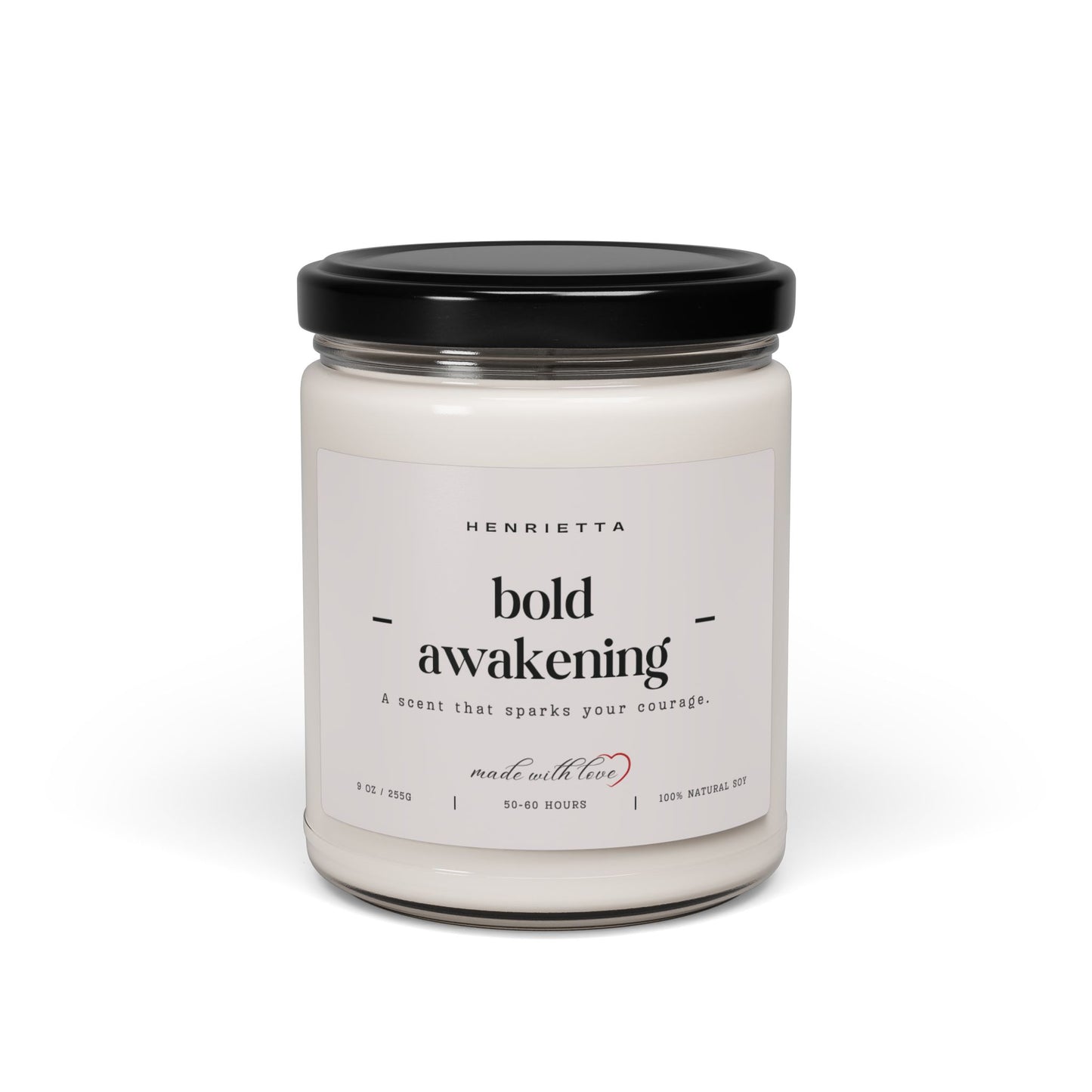 Bold Awakening Scented 9oz. Soy Candle, Eco-Friendly Aromatherapy, Relaxing Home Decor, Perfect for Gifting, Spa & Self-Care