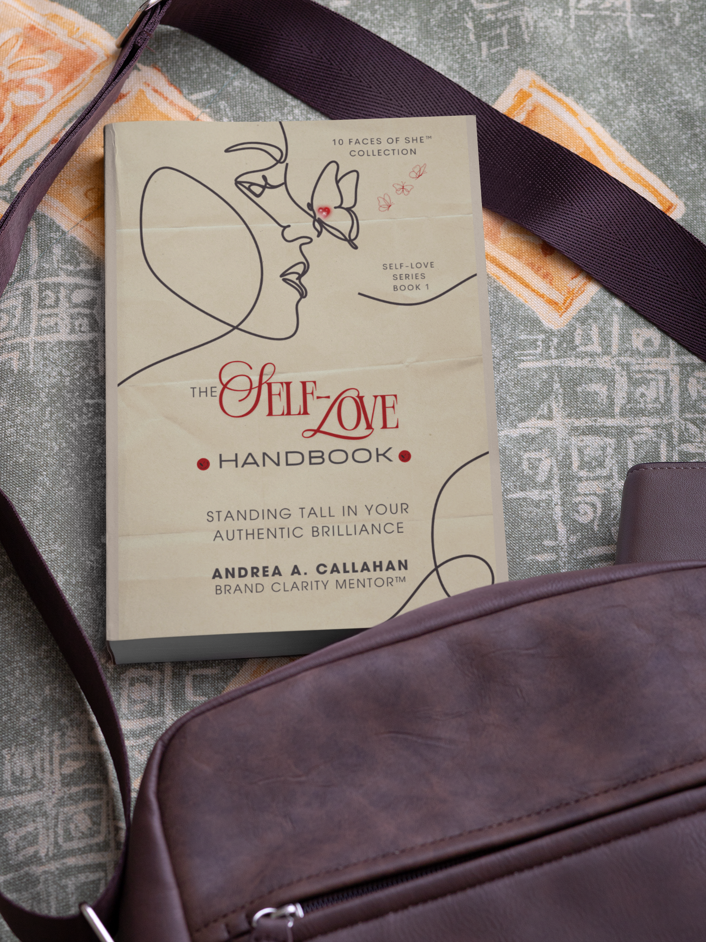 The Self-Love Handbook fallen out of a bag